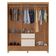 Guarda Roupa Casal Ambiente Flash 2 Amêndola Touch Off White – Demóbile