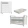 Berço Americano Lara Com Colchão Gazin E Cômoda Infantil Ternura Baby Branco Brilho - Incorplac