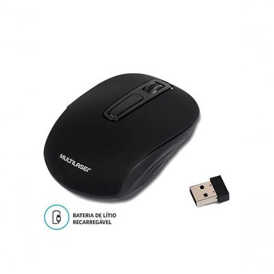 Mouse Multilaser Sem Fio Wave Litio 1600dpi 6 Botoes - Mo277