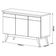 Aparador Para Sala Buffet Ambiente Classic 3 Portas Off White Nature - Imcal