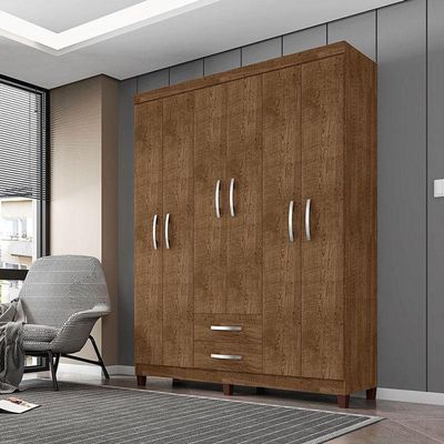 Guarda Roupa Casal Mogi 6 Portas Malbec - Incorplac