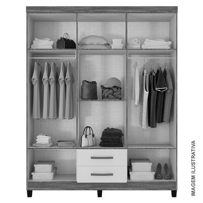 Guarda Roupa Casal Mogi 6 Portas Malbec - Incorplac