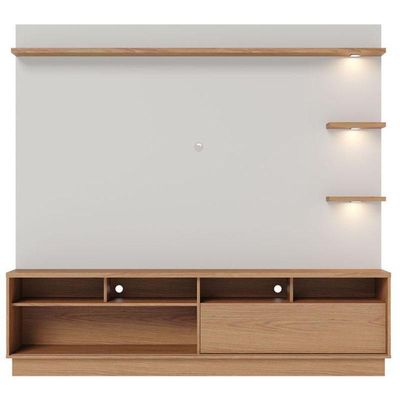 Estante Home Theater Campeche Freijó Off White Matte - Colibri