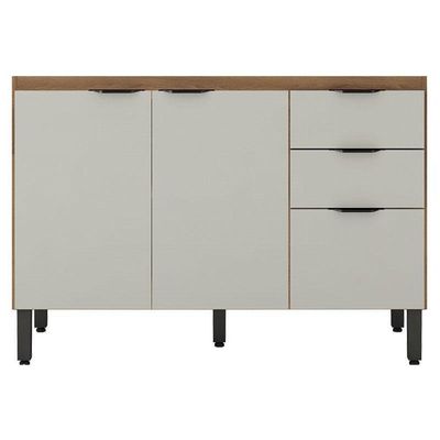 Balcão Para Pia Firenze 120 Cm Amêndola Touch Nude Tx - Demóbile