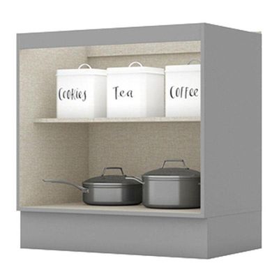 Balcão 2 Portas 80 Cm Americana Cinza – Henn