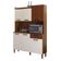 Kit Cozinha Ambiente Gênova 6 Portas Nogueira Off White Ripado - Kits Paraná
