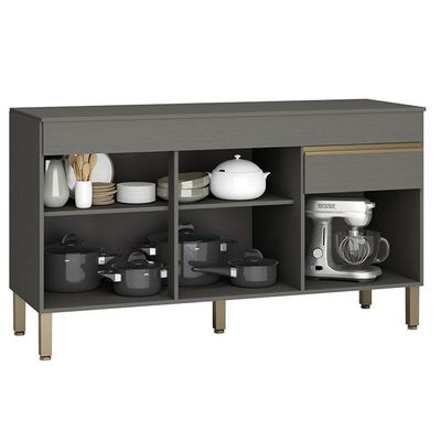 Balcão De Pia Line 150 Cm Com Tampo Gris - Kits Paraná