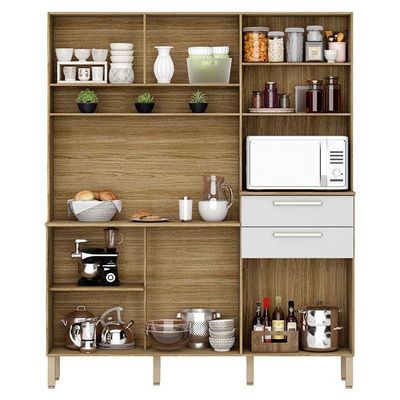 Cozinha Ambiente Montesa 6 Portas E 2 Gavetas Freijó Supremo - Kits Paraná