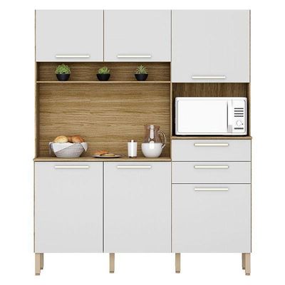 Cozinha Ambiente Montesa 6 Portas E 2 Gavetas Freijó Supremo - Kits Paraná