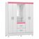 Guarda Roupa Infantil Lord Branco Rosa Flex - Demóbile