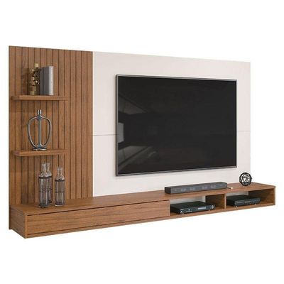 Painel Para Tv Bento Freijó Off White - Dj Móveis