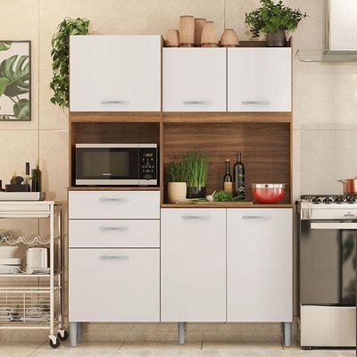 Kit Para Cozinha Harmonia Amendola Branco - Demóbile