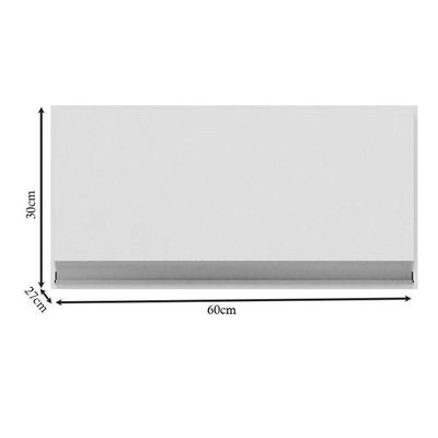 Armário Aéreo Para Cozinha Andréia 1 Porta Branco Brilho - Ajl