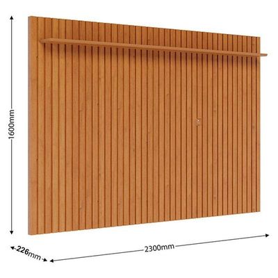 Rack Bancada Studio Com Painel Para Tv Loft 2.2 Off White Nature - Imcal