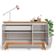 Aparador Para Sala Buffet Ambiente Classic 3 Portas Com Gaveta Off White Nature - Imcal