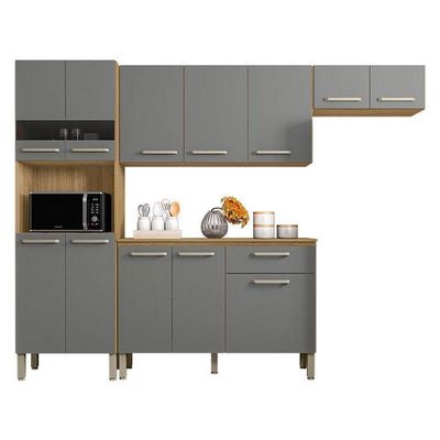 Kit Cozinha Ambiente Versalhes 4 Peças Freijó Gris - Kits Paraná