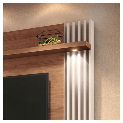 Painel Para Tv Home Suspenso Brasil Nature Off White - Hb Móveis