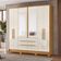 Guarda Roupa Casal Ambiente San Francisco 6 Portas Freijó Off White Com Espelho - Moval