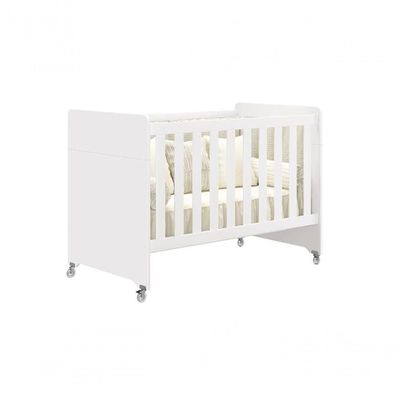 Berço Americano Evolution 4 Em 1 Branco Acetinado Com Colchão Mini E Colchão Americano Ortobom - Reller