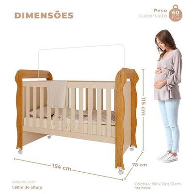 Quarto De Bebê Ariel 4 Portas Com Berço Americano Mirelle Off White Bétula Com Colchão Gazin –carolina Baby
