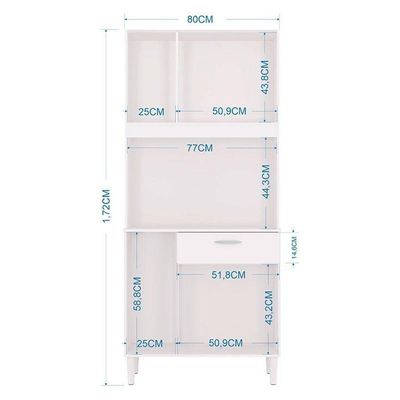 Cozinha Ambiente Kit Cassia 6 Portas Branco - Poquema