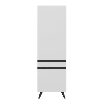 Paneleiro 2 Portas 62cm Veneza Multimóveis V3739 Branco/preto Branco/preto