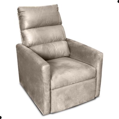 Poltrona Reclinável Do Papai Neiva Suede Bege