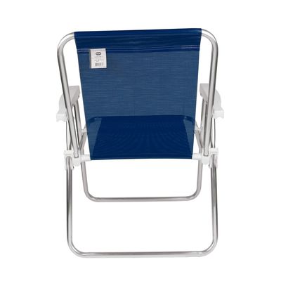 Cadeira Alta Alumínio Azul Marinho
