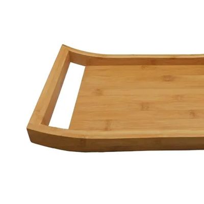 Bandeja com alça em bambu com toque rústico Kenya 35x24,5x5cm