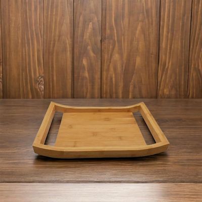 Bandeja com alça em bambu com toque rústico Kenya 35x24,5x5cm
