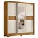 Guarda Roupa Casal Ambiente Bahamas 3 Portas Freijó Off White Com Espelho - Moval