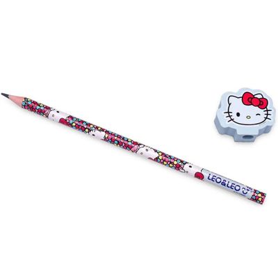 LAPIS COM BORRACHA NA PONTA HELLO KITTY UNITARIO - LEO &amp; LEO