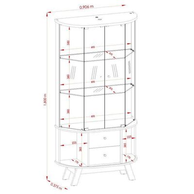 Aparador Para Sala Buffet Monza E Cristaleira Moss Cumaru Opala – Madetec