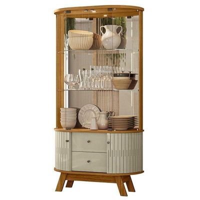 Aparador Para Sala Buffet Monza E Cristaleira Moss Cumaru Opala – Madetec