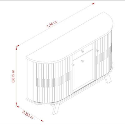 Aparador Para Sala Buffet Monza E Cristaleira Moss Cumaru Opala – Madetec