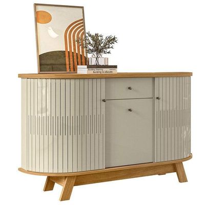 Aparador Para Sala Buffet Monza E Cristaleira Moss Cumaru Opala – Madetec