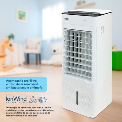 Climatizador de Ar EOS Artic Fresh, 7,5 Litros, 5 em 1, Quente/Frio - ECL70Q Branco / 220V