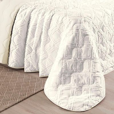Cobre Leito Aveline Queen 03 Peças - Off White - Seleção de Alta Qualidade