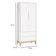 Quarto De Bebê 2 Portas E Cômoda Gaveteiro New Classic Branco Com Pés Madeira Natural E Colchão Gazin ? Reller
