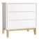 Quarto De Bebê Classic 2 Portas Branco Com Pés Madeira Natural ? Reller