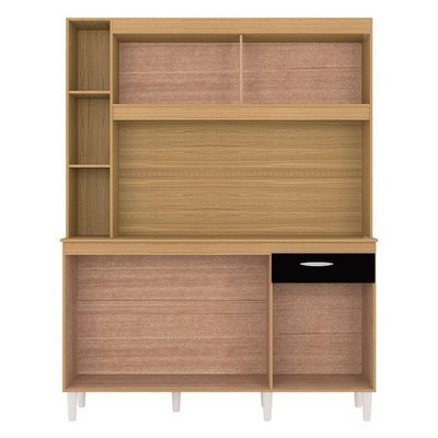 Cozinha Kit Duda 140 Cm Damasco Preto – Poquema