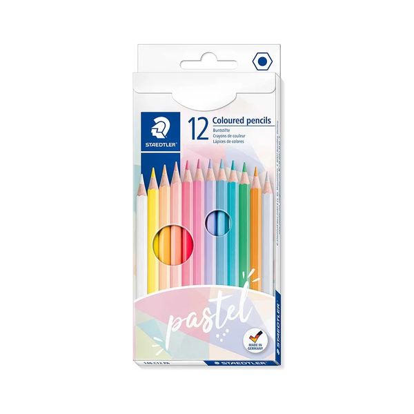 Lápis de Cor Staedtler Sextavado Madeira 12 Cores Tons Pastel Lápis de Cor Staedtler Sextavado Madeira 12 Cores Tons Pastel
