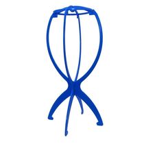 Kit 5 Suporte Dobrável Plástico Para Descansar Peruca Wigs Guardar E Secar Lace Chapéu Expositor Cor:azul