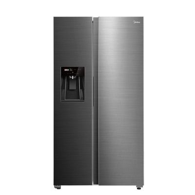 Geladeira Midea Side By Side Dispenser água E Gelo Inverter Inox 570L MDRS761MYD461 110V