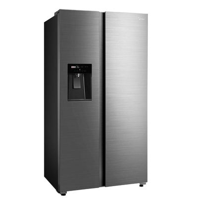 Geladeira Midea Side By Side Dispenser água E Gelo Inverter Inox 570L MDRS761MYD461 110V