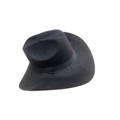 Chapéu De Vaqueiro Ocidental Do Vintage Aba Larga Cavalheiro Jazz Chapéus Cowgirl E Cowboy Cor:preto