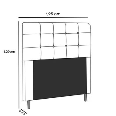 Cabeceira Estofada Cama King 195 Cm Helena Suede Marrom