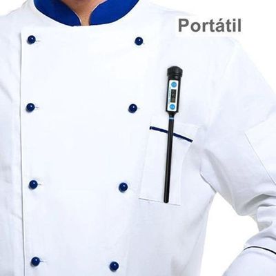 Termômetro Culinário Digital Espeto Alimentos Com Bateria