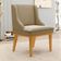 Kit 6 Cadeiras Estofadas Para Sala De Jantar Base Fixa De Madeira Castanho Lia Suede Marrom Rt - Ibiza