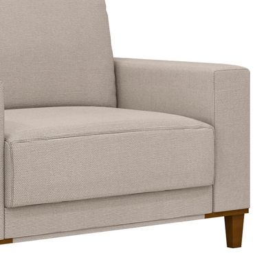 Poltrona Decorativa Sala De Estar Living Zaire M22 Linho Areia - Mpozenato